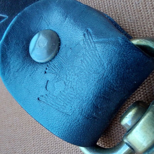 Vintage AEK Athens Leather Keyring used