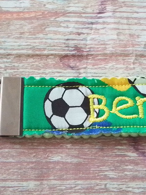 Ben fabric soccer keychain new, length 12 cm