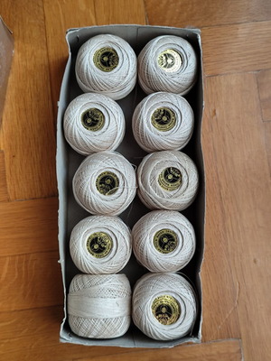 Ören Bayan Merserize Dantel İpliği crochet and lace threads beige, new, pack of 10