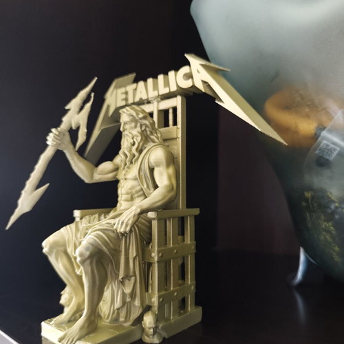 Metallica 3D Printed Figure New Gold Metallic