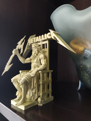 Metallica 3D Printed Figure New Gold Metallic