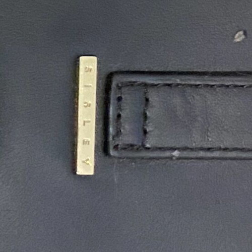 Sisley envelope bag used, black leather 35x25cm