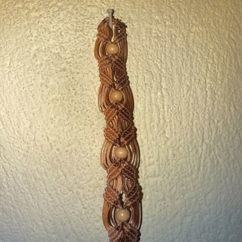 Macrame bracelet like new brown and orange