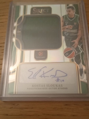 Kostas Sloukas Panini Euroleague Select Prime Selections signatures /75