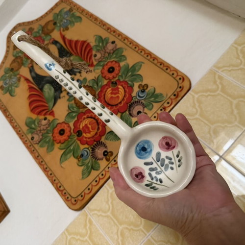 Decorative handmade painted spoon new