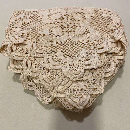 Handmade old table runner used