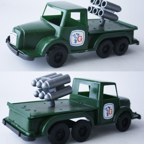 Vintage 70's Greek military rocket launcher truck 17cm Grecostyl new