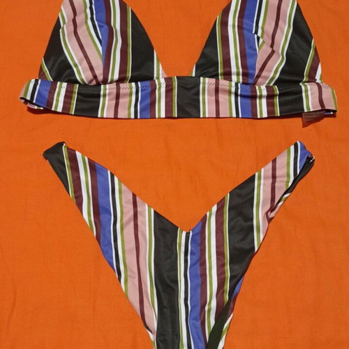 Violetta striped bikini like new, size M, multicolor