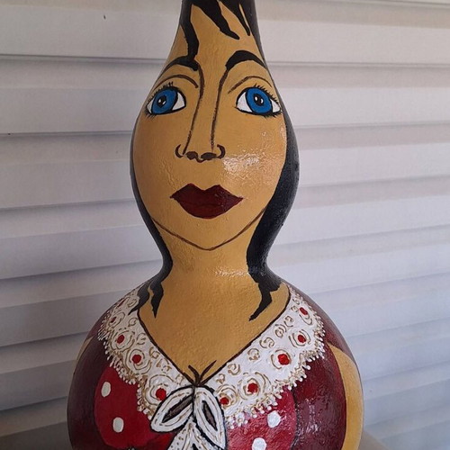 Handmade decorative water gourd "Kyra Grammatikí"