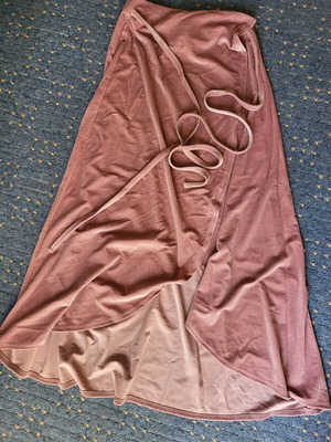 Φούστα βελούδινη wrap αφόρετη, ροζ, ASOS, μέγεθος S