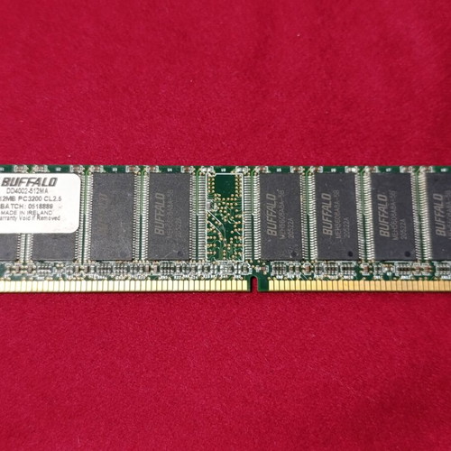 Buffalo DDR 512MB RAM used PC3200 400MHz CL2.5