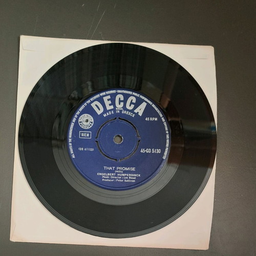 Engelbert Humperdinck The Last Waltz / That Promise 7" used, pop