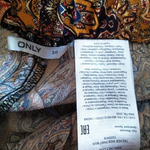 Only summer palazzo pants size 38 used, multicolor