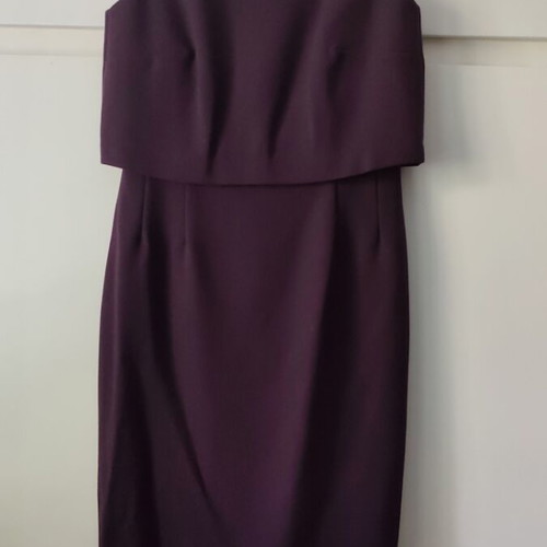 Lola crepe midi dress, plum, size 36