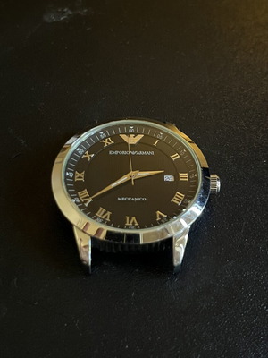 Armani Meccanico wristwatch with automatic Swiss ETA-2824 mechanism, used