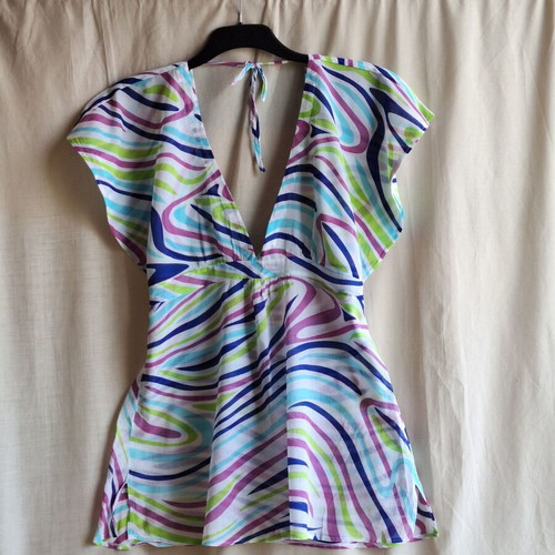 Marks & Spencer Large Abstract Colorful Beach Tunic Top like new
