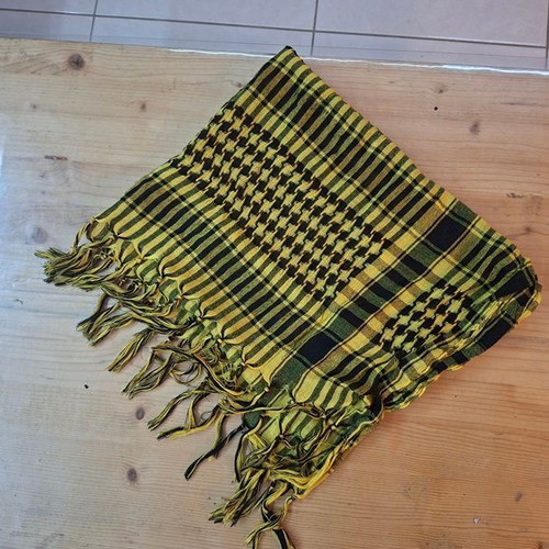 Vintage Palestinian-style scarf like new, yellow and black