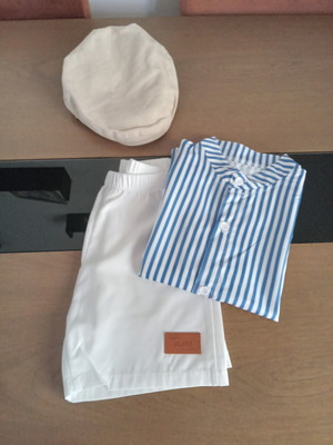 Summer set for boy 6-7 years, like new, white and blue