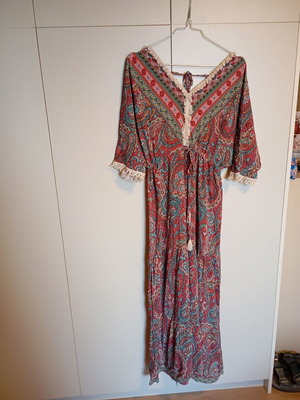 Boho рокля лятна цветна пейсли вискоза дълга като нова