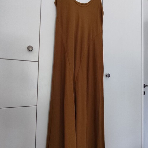 Zara cotton asymmetrical mustard long dress boho chic small used