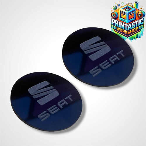 Seat 69mm cup holder covers new, gloss black plexiglass set of 2