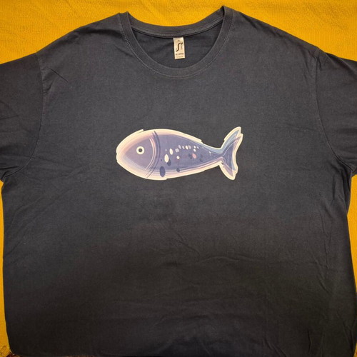 T-shirts mako 100% cotton 5XL blue and black like new, pack of 3