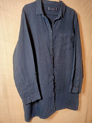 Seasalt linen tunic like new, size 42, navy blue