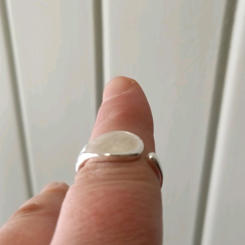Women's adjustable ring with enamel stone 925 silver plated new