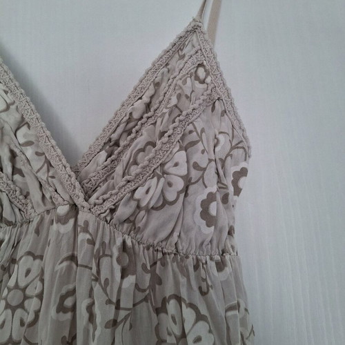Long airy dress beige like new, size S