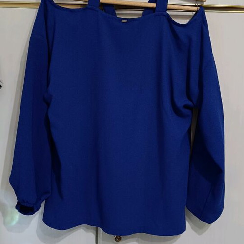 BSB blouse blue XL like new with shoulder design
