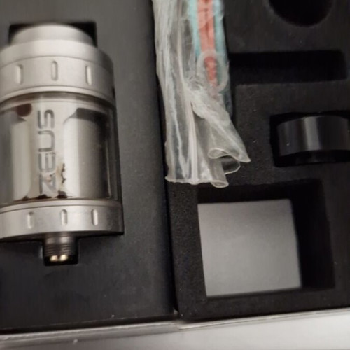 GeekVape Zeus Dual RTA used, stainless steel rebuildable atomizer