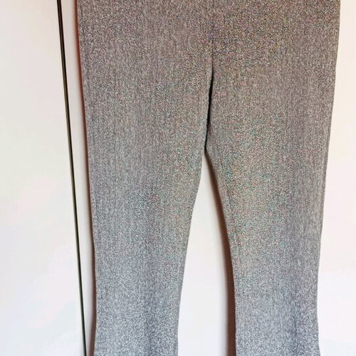 H&M lamé silver pants like new, size XL