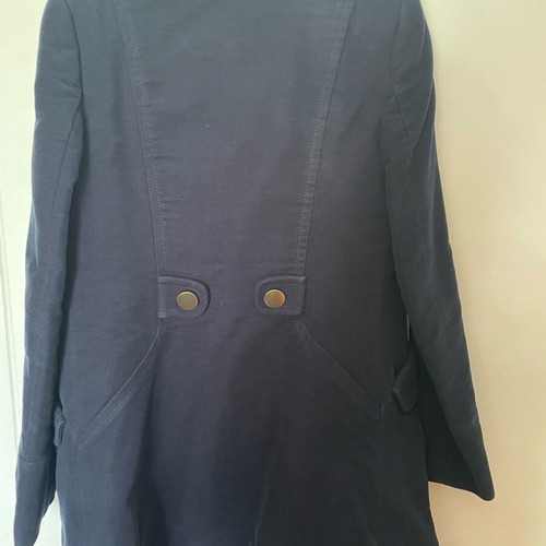 Blue velvet-type coat used, size M