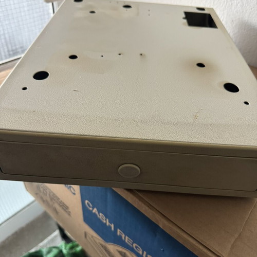 Old cash register drawer, manual bottom opening