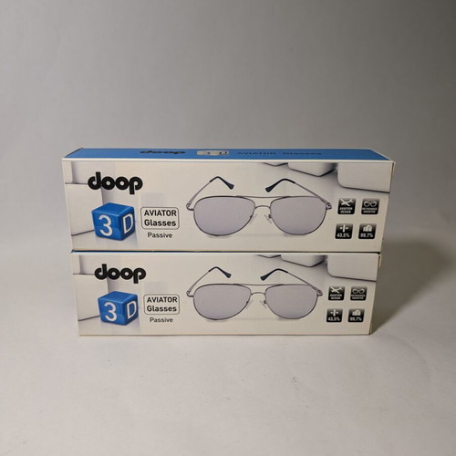 3D doop Aviator Passive glasses like new, 2 pcs, compatible with LG
