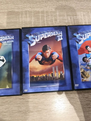 Superman collection with first 3 movies starring Christopher Reeve like new