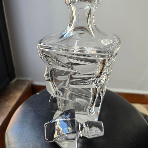 Glass carafes like new, set of three, crystal