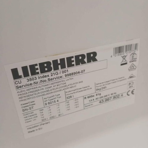 Liebherr refrigerator and freezer like new, 180cm height