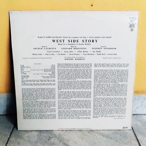 West Side Story vinyl record like new, Leonard Bernstein musical