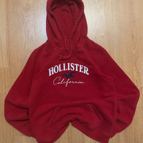 Hollister red women's hoodie almost new, size S