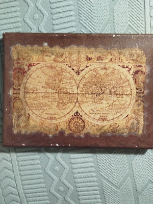 Decoupage frame used on small canvas 24x18cm