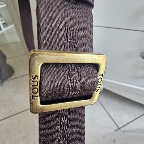 Tous shoulder bag used, fabric beige and brown