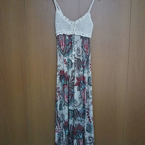 Summer dress with open back, Access, multicolored
