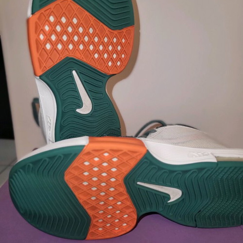 Nike Lebron Witness 8 basketball shoes size 40 like new, white-orange-green