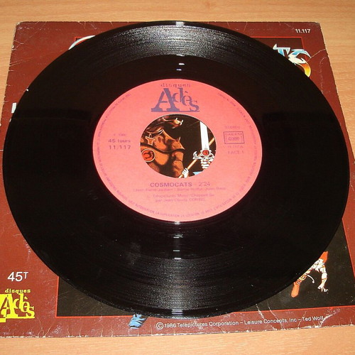 Thundercats 45rpm vinyl used, rare 1986 Cosmocats record