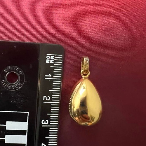 Gold-plated pendant made of 925 silver used, round drop shape