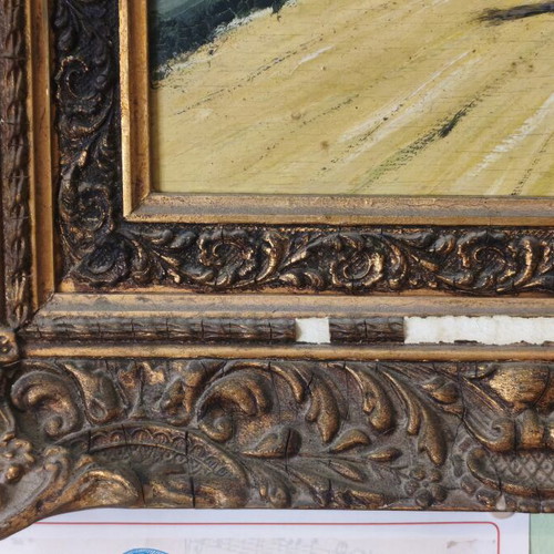 Painting used, bucolic theme, 0.75×0.60 m, oil paint