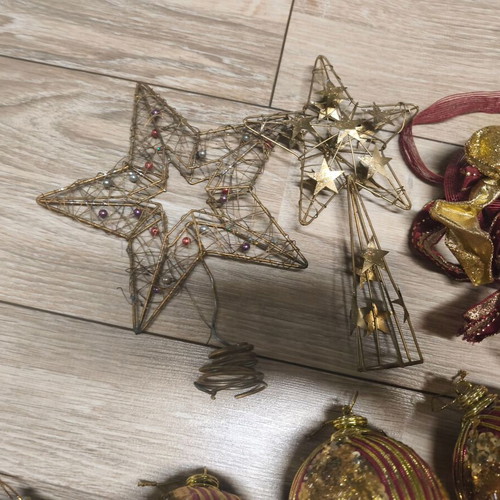 Christmas ornaments used in golden shades