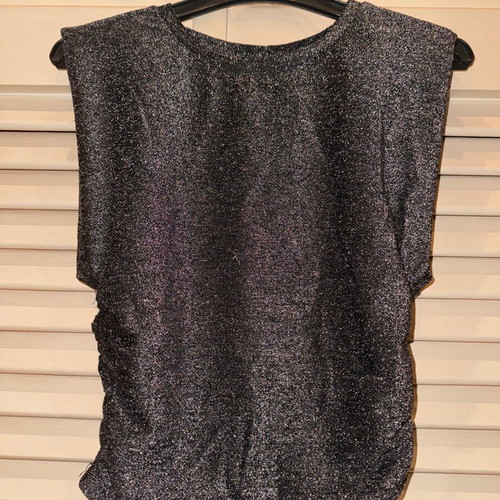 Funky Buddha sleeveless top medium like new, black and silver