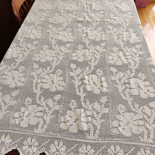 Knitted handmade blanket used 200x200